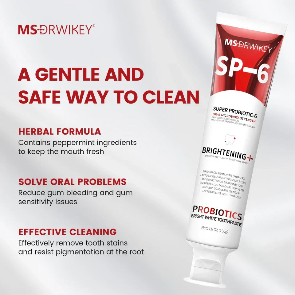 MSDRWIKEY SP-6 Whitening & CEELIKE 7.5% Hydroxyapatite Toothpaste – Packs-2