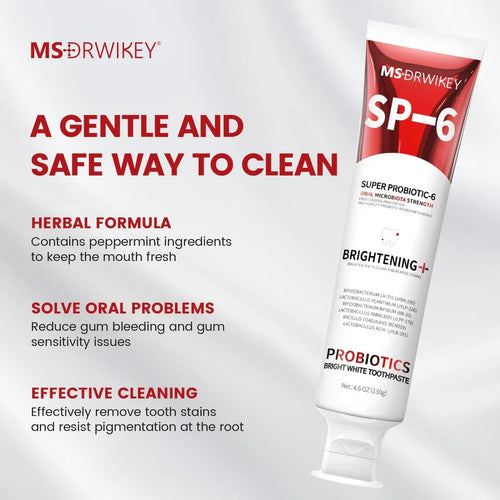 MSDRWIKEY SP-6 Whitening & CEELIKE 7.5% Hydroxyapatite Toothpaste – Packs-2