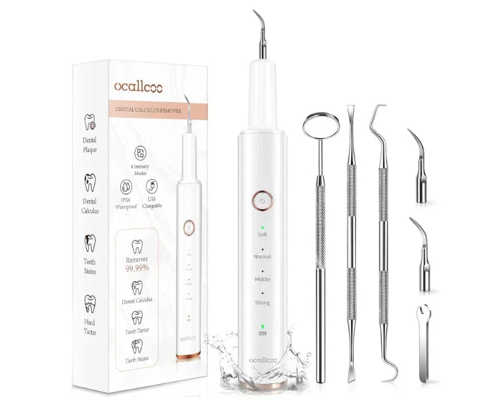 Ocallcoo Plaque Remover for Teeth Electric Tooth Cleaner Tartar Remover New.